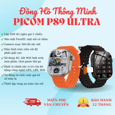 Picom P89 Ultra 2.025 - Đồng Hồ Thông Minh Định Vị Trẻ Em, Video Call, Lướt Web, Chơi Game, Lắp Sim, Nghe Gọi Độc Lập 2