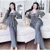 Pijama Bigsize Nữ Tay Dài Vải Voan Thun Lưới 45‑70kg Đồ Ngủ Nhà Thoải mái 4