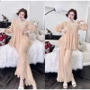 Pijama Bigsize Nữ Tay Dài Vải Voan Thun Lưới 45‑70kg Đồ Ngủ Nhà Thoải mái 7