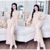 Pijama Bigsize Nữ Tay Dài Vải Voan Thun Lưới 45‑70kg Đồ Ngủ Nhà Thoải mái 9