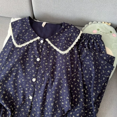 Pijama Cổ áo công chúa nữ - Đồ ngủ mềm mại, thoải mái, xinh xắn, ngọt ngào, 169.998₫
