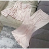 Pijama Cổ Sen Đính Nơ Lụa Ngắn - Lụa Dập Vân Gấm Sang Xịn, Giá Chỉ 199k 10