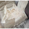 Pijama dài tay lụa cổ vuông ngực xếp ly tiểu thư siêu xinh - Giá chỉ 209.000đ 6