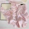 Pijama dài tay lụa cổ vuông ngực xếp ly tiểu thư siêu xinh - Giá chỉ 209.000đ 7
