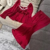 Pijama dài tay lụa cổ vuông ngực xếp ly tiểu thư siêu xinh - Giá chỉ 209.000đ 8