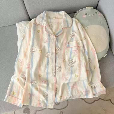 Pijama dài tay nữ ngọt ngào dễ thương, bộ đồ ngủ bốn mùa thoải mái - 150.000₫