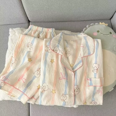 Pijama dài tay nữ ngọt ngào dễ thương, bộ đồ ngủ bốn mùa thoải mái - 150.000₫ 9 Pijama dài tay nữ ngọt ngào dễ thương, bộ đồ ngủ bốn mùa thoải mái - 150.000₫ 9