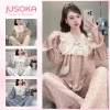 Pijama Đồ Ngủ Nữ JUSOKA Đũi Mây Siêu Mềm Mịn, Kiểu Dáng Cao Cấp, Thoải Mái Khi Mặc Nhà, Giá 189.000