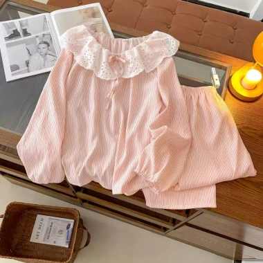 Pijama Đồ Ngủ Nữ Thoáng Khí, Mềm Mại, Dài Tay - Bộ Công Chúa Dễ Thương, Giá 157.777 VND