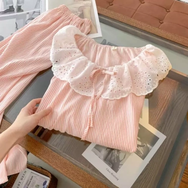 Pijama Đồ Ngủ Nữ Thoáng Khí, Mềm Mại, Dài Tay - Bộ Công Chúa Dễ Thương, Giá 157.777 VND
