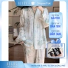 Pijama Đồ Nữ ALADY Lụa Latin Cao Cấp Dài Tay Họa Tiết Đơn Giản - Giá 340.000₫