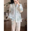 Pijama Đồ Nữ ALADY Lụa Latin Cao Cấp Dài Tay Họa Tiết Đơn Giản - Giá 340.000₫ 2
