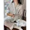 Pijama Đồ Nữ ALADY Lụa Latin Cao Cấp Dài Tay Họa Tiết Đơn Giản - Giá 340.000₫ 3