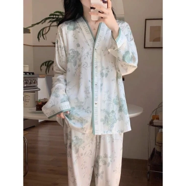 Pijama Đồ Nữ ALADY Lụa Latin Cao Cấp Dài Tay Họa Tiết Đơn Giản - Giá 340.000₫ 10