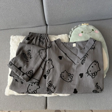 Pijama Hello Kitty Kiểu Nhật Đồ Ngủ Nữ Mềm Mại Thoải Mái Bốn Mùa 119