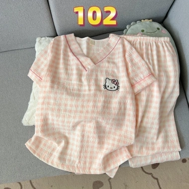 Pijama Hello Kitty Kiểu Nhật Đồ Ngủ Nữ Mềm Mại Thoải Mái Bốn Mùa 119