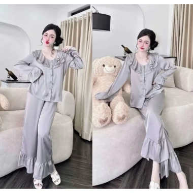 Pijama Lụa Bigsize Tiểu Thư Cổ Bèo Cao Cấp – Đồ Ngủ Đáng Yêu Xinh Xắn 6