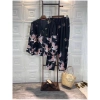 Pijama lụa mango chim hạc đen đỏ tay dài quần dài - Bộ lụa mặc nhà mát nhẹ 142.000đ 4