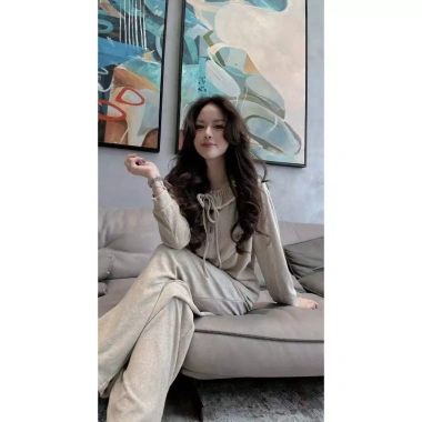 Pijama Nữ Chất Mịn Dài Tay Cổ Nơ - Form Suông Sang Trọng, Giá chỉ 199.000 VND 6 Pijama Nữ Chất Mịn Dài Tay Cổ Nơ - Form Suông Sang Trọng, Giá chỉ 199.000 VND 6