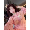 Pijama nữ JUVIGO HCOM26.899 cổ tròn hoạ tiết chấm bi hồng siêu xinh - Đồ ngủ nữ giá ưu đãi 259k 7