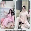 Pijama nữ JUVIGO HCOM26.899 cổ tròn hoạ tiết chấm bi hồng siêu xinh - Đồ ngủ nữ giá ưu đãi 259k 9
