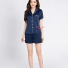 Pijama nữ lụa Pháp VINGO VINGORIA tay ngắn mùa xuân hè - Giá ưu đãi 335.000 5