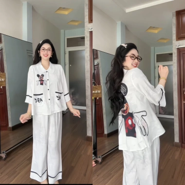 Pijama PHOM TO RỘNG cổ Sen chất MANGO 45-65kg - Giá 265.000đ giảm 20% 7 Pijama PHOM TO RỘNG cổ Sen chất MANGO 45-65kg - Giá 265.000đ giảm 20% 7