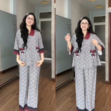 Pijama PHOM TO RỘNG cổ Sen chất MANGO 45-65kg - Giá 265.000đ giảm 20% 9 Pijama PHOM TO RỘNG cổ Sen chất MANGO 45-65kg - Giá 265.000đ giảm 20% 9