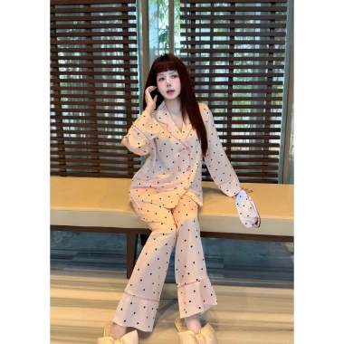 Pijama Tiểu Thư Form Vest Sọc Hồng - Đồ Bộ Lụa Latin Cao Cấp LM142, Tặng Bịt Mắt, Giá 359.999₫