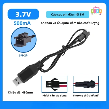 Pin 18.650 3.7V SM 2P cho Xe Điều Khiển Từ Xa - Dung Lượng Cao, Giá chỉ 19.000 VND