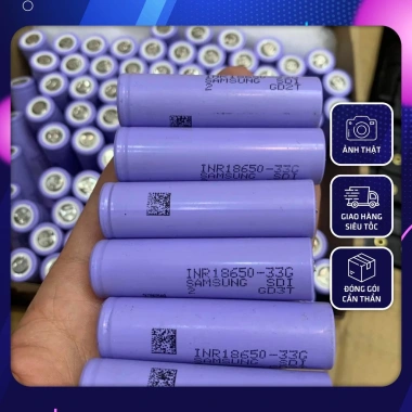 Pin 18.650 Samsung 33G 3.200mAh 3.7V xả 20A tháo khối - 12 tặng 1, giá chỉ 10.000đ