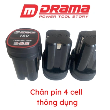 Pin 18V DRAMA cho máy khoan, vít chân 4 cell - Giá ưu đãi 190k, hiệu năng cao