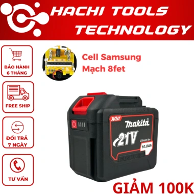 Pin 20 cell Makita: Mạch 8 MOSFET, dòng xả cao, đèn LED báo pin, giá chỉ 308.000₫