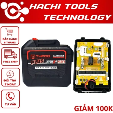 Pin 20Cell THPRO PLUS 8f Dòng Xả Cao, Chân Pin Phổ Thông, Đèn Báo, Giá 393.000