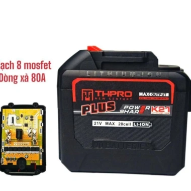 Pin 20Cell THPRO PLUS 8f Dòng Xả Cao, Chân Pin Phổ Thông, Đèn Báo, Giá 393.000
