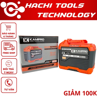 Pin 20K KAMPRO Vỏ Cam 21V 3 Mosfet Chân Pin Đèn LED Báo Dùng cho Máy Mài, Khoan - Giá 360.000 VND