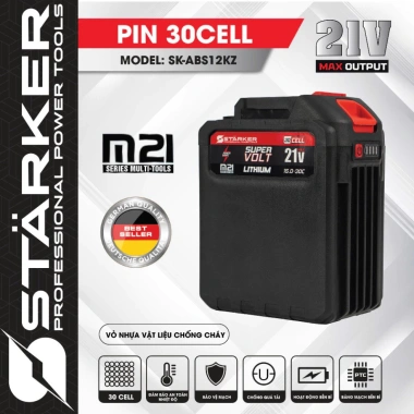 Pin 30 Cell 8 Mosfet 15Ah STARKER M21 4cm Máy Khoan Máy Mài Bulong Đèn Báo Pin Giá 508.000 VND