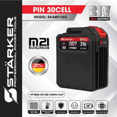 Pin 30 Cell 8 Mosfet 15Ah STARKER M21 4cm Máy Khoan Máy Mài Bulong Đèn Báo Pin Giá 508.000 VND
