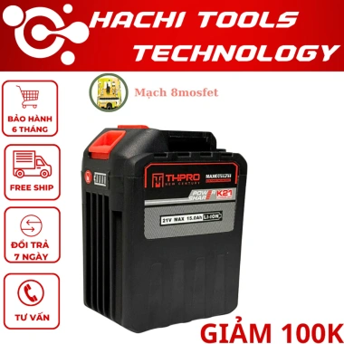 Pin 30 Cell THPRO 21V 15Ah Dung Lượng Cao, Chân 4cm, Đèn Báo Pin Giá 508.000 VND