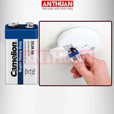 Pin 9V Carbon Camelion 6F22 - 1 hộp 12 cái, cho Micro, Đồng hồ vạn năng, Ghi-ta - Giá chỉ 180.000₫