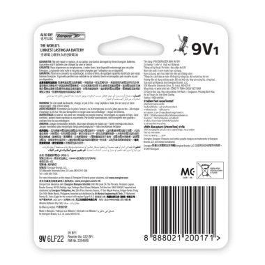 Pin 9V Energizer Max 6LF22 Vuông Chính Hãng - Lưu Trữ 5 Năm, Giá Ưu Đãi 70.000đ 8 Pin 9V Energizer Max 6LF22 Vuông Chính Hãng - Lưu Trữ 5 Năm, Giá Ưu Đãi 70.000đ 8
