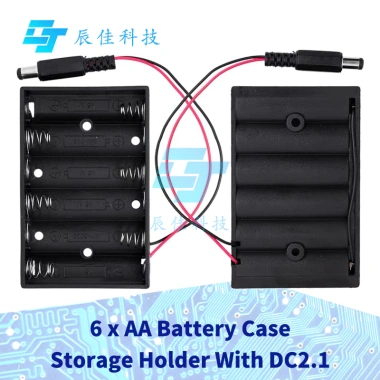 Pin AA 6x 1~5 Cái Giá Đỡ Lưu Trữ Giắc Cắm DC2.1 Futural Digital Bán Chạy F35 48,919 VND