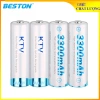 Pin AA sạc lại Beston 3.000mAh chính hãng - 4 viên, dùng cho micro, cửa thẻ vân tay, chỉ 137k