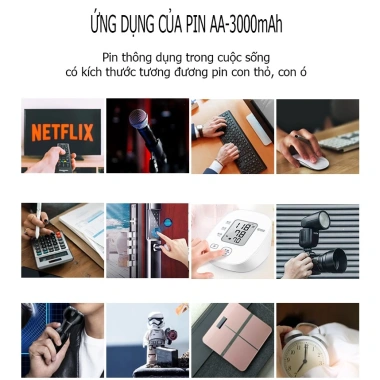 Pin AA sạc lại Beston 3.000mAh chính hãng - 4 viên, dùng cho micro, cửa thẻ vân tay, chỉ 137k 6 Pin AA sạc lại Beston 3.000mAh chính hãng - 4 viên, dùng cho micro, cửa thẻ vân tay, chỉ 137k 6