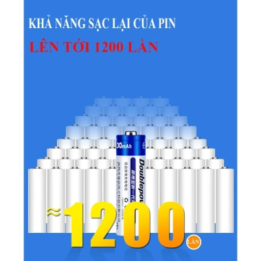 Pin AA sạc lại Doublpow 1.200mAh - Giá 28k, mua lẻ hoặc vỉ 4 viên 5