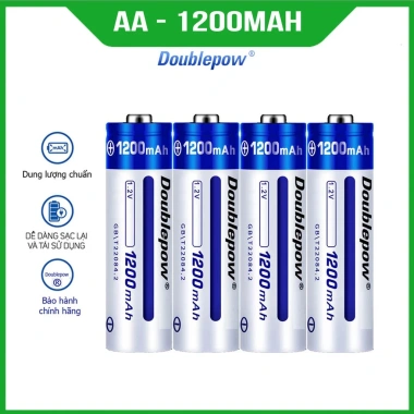 Pin AA sạc lại Doublpow 1.200mAh hộp 4 viên - Giá ưu đãi 48.000 đồng