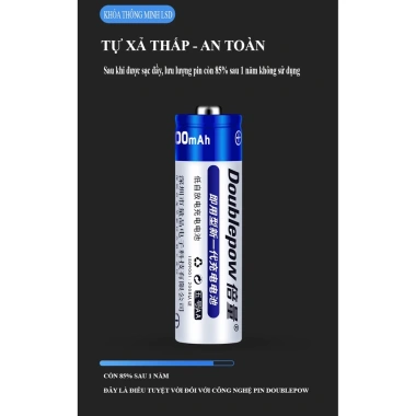 Pin AA sạc lại Doublpow 1.200mAh hộp 4 viên - Giá ưu đãi 48.000 đồng 4 Pin AA sạc lại Doublpow 1.200mAh hộp 4 viên - Giá ưu đãi 48.000 đồng 4
