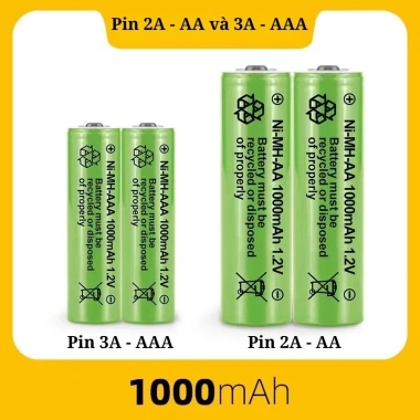Pin AA/AAA 1.2V 700mAh sạc lại được - Đồ chơi, đồng hồ, chuột PC, chỉ 10.000đ