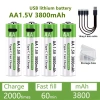 Pin AA/AAA dung lượng lớn, sạc nhanh 2.000 lần, tặng cáp Type-C đồng hồ remote 200k 2