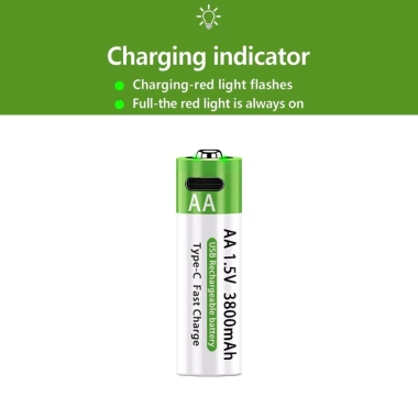Pin AA/AAA dung lượng lớn, sạc nhanh 2.000 lần, tặng cáp Type-C đồng hồ remote 200k 5